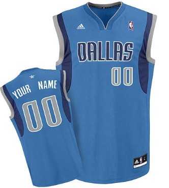 Men & Youth Customized Dallas Mavericks Light Blue Jersey
